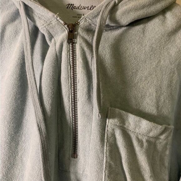Madewell Large Blue Terry Towel Hoodie - Picture 5 of 8